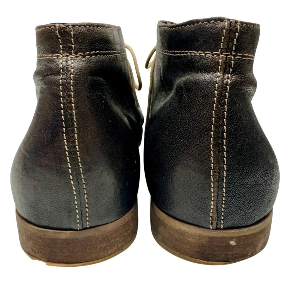 Aldo Brown Leather Ankle Chukka Boots Men's Size 10‎ Preowned